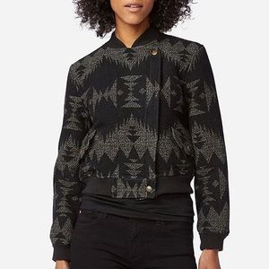 NWT Large Pendleton Sonora Archive Jacquard Bomber Jacket Black